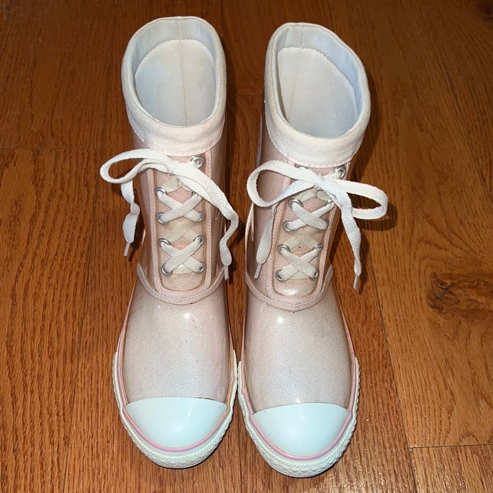 Converse Clear Pink Boots - Size 3